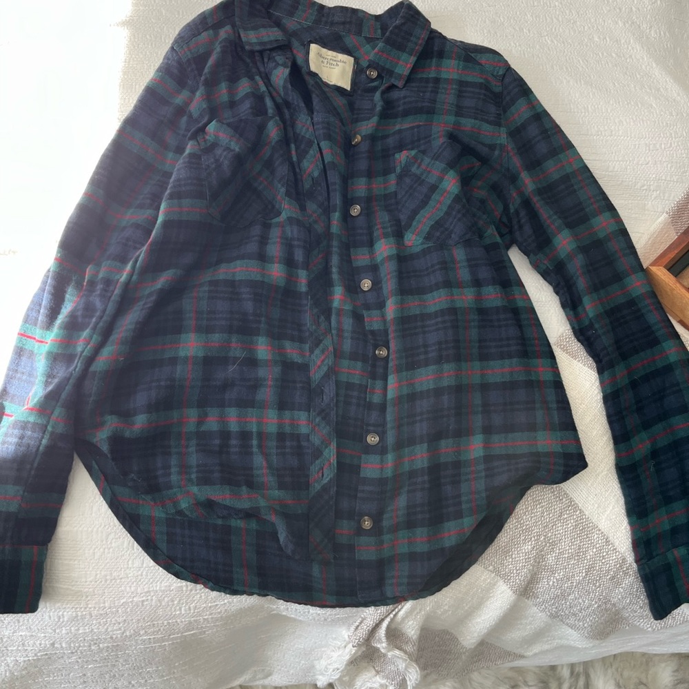 Two flannels for the price of one - one Abercrombie and one Hollister